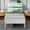 White15, variant on Satifur Full Size Bed Frame with Storage Headboard and LED Light, Platform Bed with Metal Slats, Noise Free Design