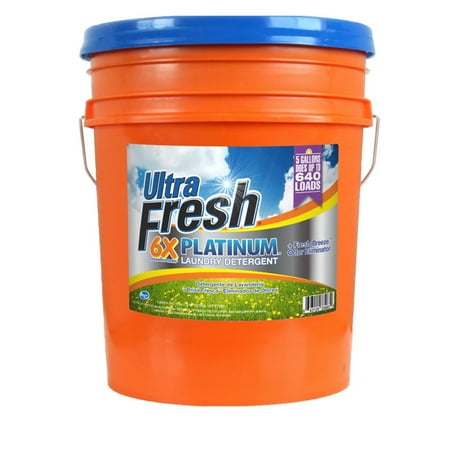 Ultra Fresh 6X Platinum Laundry Detergent Liquid Fresh Breeze 5 Gallon