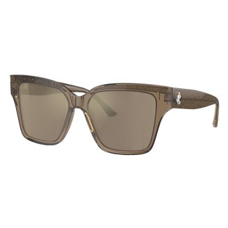 Jimmy Choo Rectangular Sunglasses Olye 08M70 Brown-Nude/Gold  display picture 2