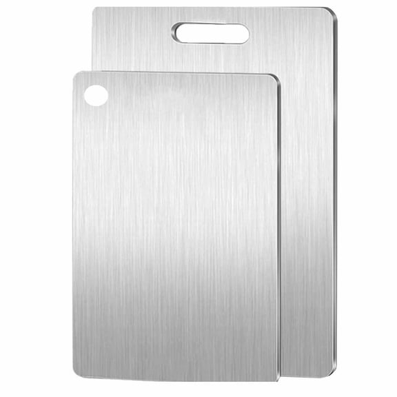 Cutting Board, Non-slip Thickened Stainless Steel Cutting Board, XS Size 1 Piece Silver Cutting Board, Food Prep Cutting Board for Kitchen Vegetable Meat Fruit Chopping