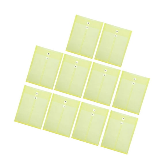 10Pcs Legal Size Envelopes with String Closure Expandable File Pouches Top Load File Folder Document Organizers Bag