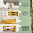 thumbnail image 4 of Convenian 2 in 1 Bamboo Foil and Plastic Wrap Organizer, Plastic Wrap Dispenser with Cutter, Compatible with 12 Roll for Plastic Wrap, Wax Paper, and Aluminum Foil Organization and Storage, 4 of 7