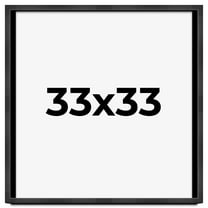 33x33 Frame Black Charcoal Grey Wood Textured Picture Frame | 0.75 Inch Moulding Width | Gunmetal