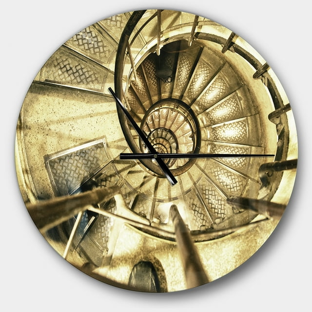 DesignArt Architectural Detail of Paris in Winter Large Wall Clock