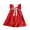 Red, variant on LYMAYTER Ruffle Flutter Sleeve Dress for 1-6Y Girls Summer Breathable A Line Dress With Back Bow