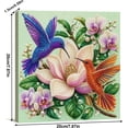 thumbnail image 3 of DIY Blue-Orange Hummingbird Pearl Diamond Painting Art Kit with Frame | Pearl Beads Art Craft for Adults Beginner, Gemstone Diamond Dots Beads for Home Wall Decor (8*8inch), 3 of 6