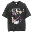 thumbnail image 2 of Camisetas Vintage de algodón lavado con ácido para hombres y mujeres, Tops de manga corta, camisetas gráficas de Anime, camisetas holgadas informales de gran tamaño de verano, 2 of 4