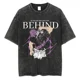 thumbnail image 2 of Camisetas Vintage de algodón lavado con ácido para hombres y mujeres, Tops de manga corta, camisetas gráficas de Anime, camisetas holgadas informales de gran tamaño de verano, 2 of 5