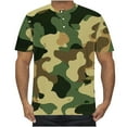 thumbnail image 2 of Styesk T Shirts for Man Men's Summer Printed Button Up Short Sleeved Round Neck Top, 2 of 5
