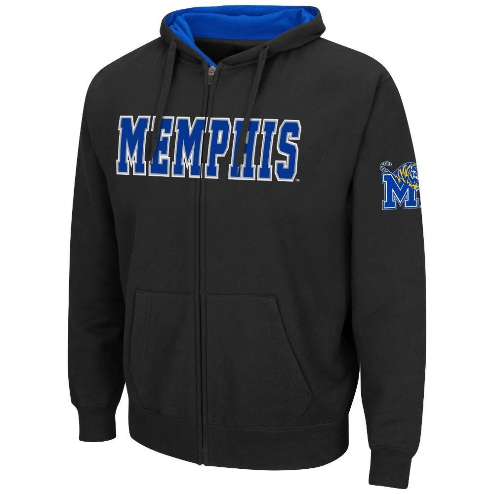 Mens NCAA Memphis Tigers Fullzip Hoodie (Black) S, Fullzip Hoodie