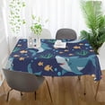 thumbnail image 6 of Coolnut Cute Print Tablecloth 60"x108", Waterproof Washable Polyester Square Table Cover, Durable Tablecloth for Kitchen Dining Table Party Decor, 6 of 7