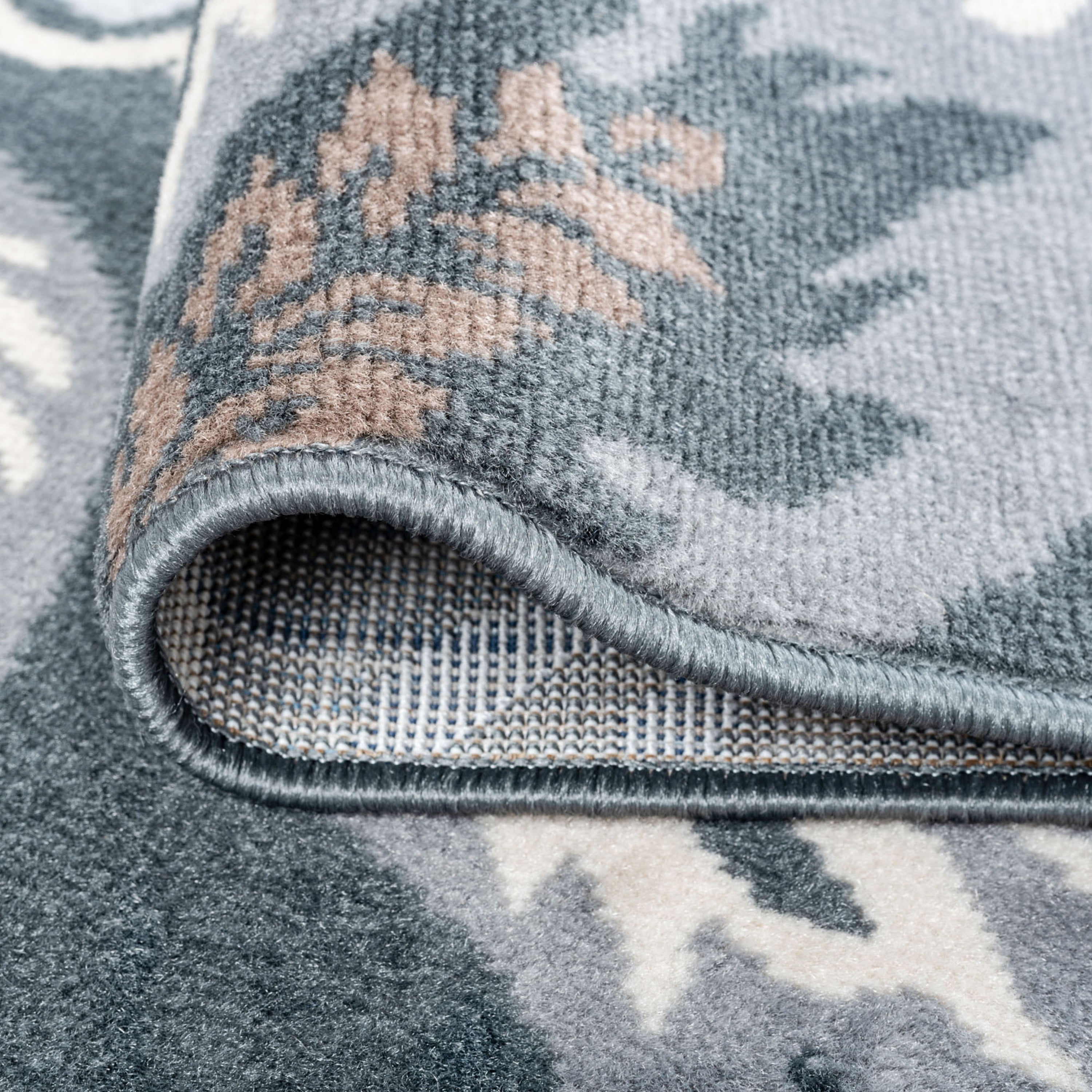 Madison Traditional 9' x 12' Dark Gray Polypropylene Indoor Area Rug