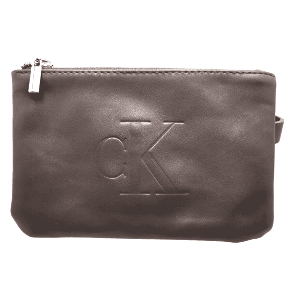 Calvin Klein Fanny Pack Faux Leather Slim Belt Bag - Gray - Large