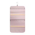 thumbnail image 2 of Soporte para joyas colgante de doble cara con ganchos de metal, estuche para joyas de gran capacidad. Rosa, 2 of 9