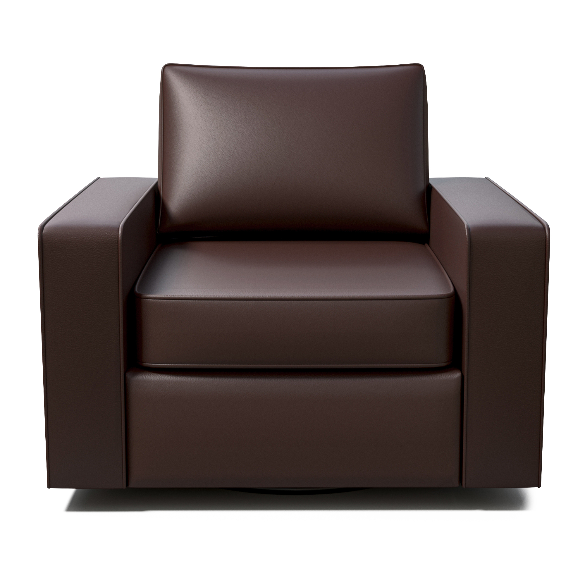 COOLHUT 360° Swivel Accent Chair Set of 2, 36.2" Wide PU Leather Accent Chair Armchair, Comfy Upholstered Single Sofa Chair for Living Room and Bedroom, Dark Brown