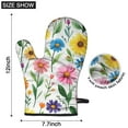 thumbnail image 6 of Cute Oven Mitts,Pioneer Flower Floral Print Pattern Oven Mitt 2-Pack Set,Kitchen Gloves for Oven,Heat Resistant Oven Mitts 7.7"x12", 6 of 7