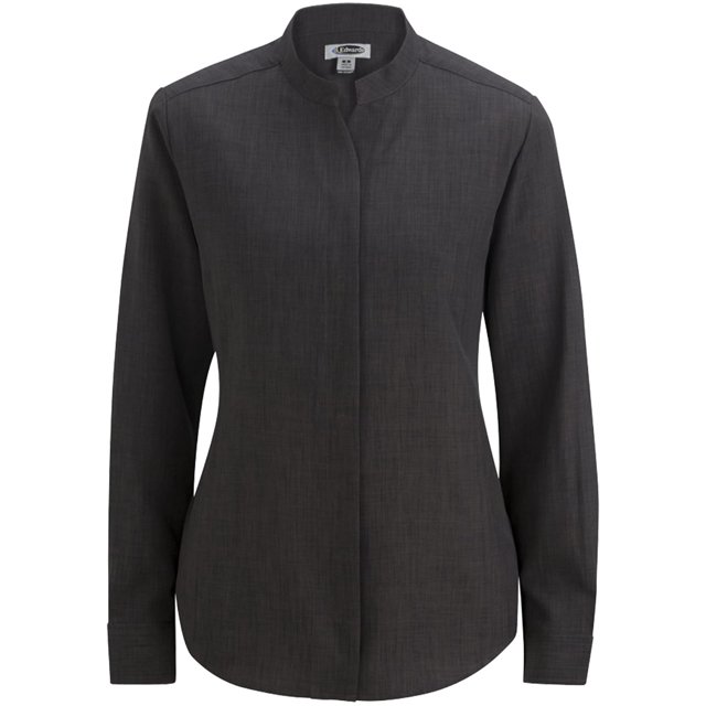Edwards Chemise à Col Montant pour Femmes, Gris Acier, XXXX-Large