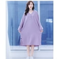 thumbnail image 3 of Qarigey Botones de camisón Transpirable Bolsillos de manga larga Invierno Mujer Ropa de dormir Ajustable Piel Amigable Vestido de dormir Pijama Pijama METRO Qarigey AP012969-01, 3 of 6