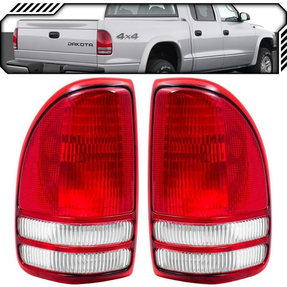 EPIC LIGHTING OE Style Halogen Tail Lights Assembly Replacement for DODGE 97-04 DAKOTA [ CH2800126 CH2801126 55055113 55055112 ] Pair