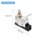 thumbnail image 2 of Interruptor de límite con rodillo D4MC-5000 Montaje 1NC1NO Interruptor de impresora 3D Interruptor momentáneo de metal 2 piezas, 2 of 5