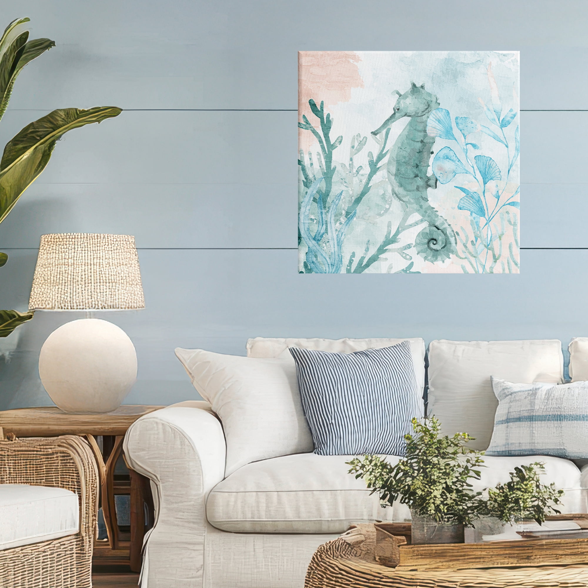 Stupell Industries Seahorse Sea Swim Canvas Wall Art, design by Kim Allen
