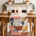 thumbnail image 2 of Table Runner 108 Inches Long for Kitchen Dining, Western Boho Dresser Scarf Farmhouse, Dining Table Decorations for Wedding/Parties, Vintage Abstract Horse Cactus Plant Offwhite 13 x 108 In, 2 of 8