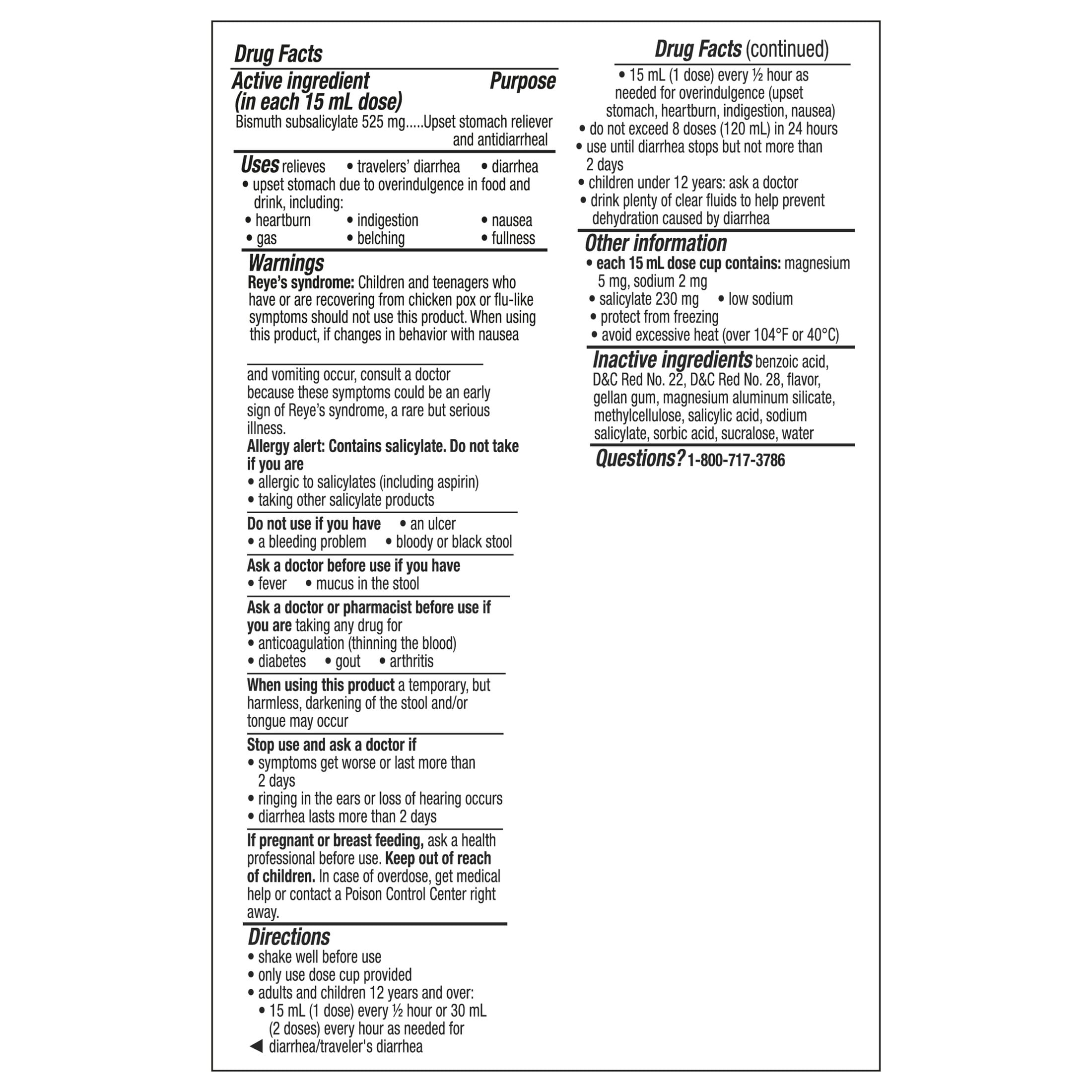 Pepto Bismol ULTRA Liquid, Fast 5-Symptom Stomach Relief, Upset Stomach Relief, 8 Oz
