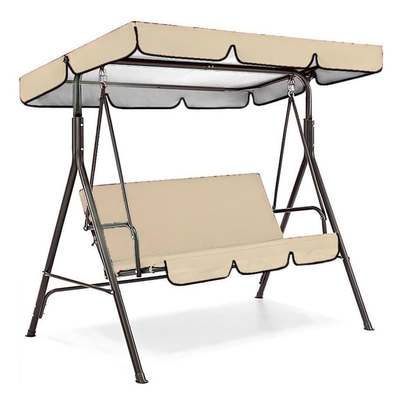 Juego de cubierta de dosel para columpio de Patio perfecl Cojín impermeable Beige