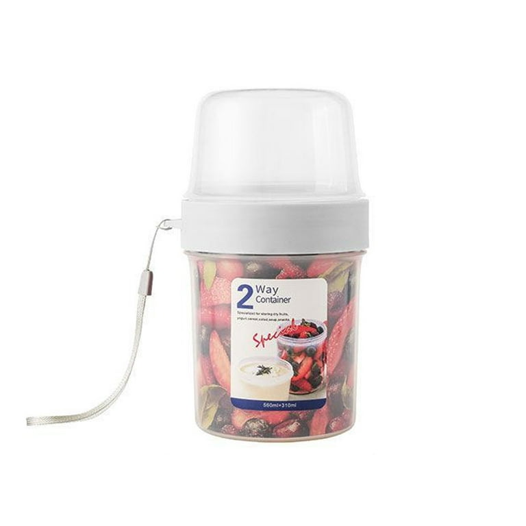 Hapeisy Cereal and Milk Container ，Portable Cereal Cup Double