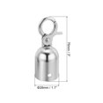 thumbnail image 2 of Uxcell 1.1"x3" Stanchion Rope End Stopper, 6 Pack Cord End Caps Barrier Rope End Cap Snap Hooks, Silver, 2 of 6