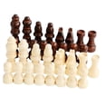thumbnail image 3 of TISHITA 32 Pcs Pièces en Bois pour Jeux d'Échecs Jeux de Dames Échiquier L, 3 of 8