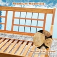 thumbnail image 6 of Costway Outdoor Acacia Wood Bench 2-Person Patio Bench with Slatted Seat &  Backrest, 6 of 10