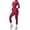 Red, variant on LIUJUNSHOP Women's 2 Piece Yoga Sets Long Sleeve Gym Tracksuit High Waist Running Leggings & Crop Top Outfits Red M