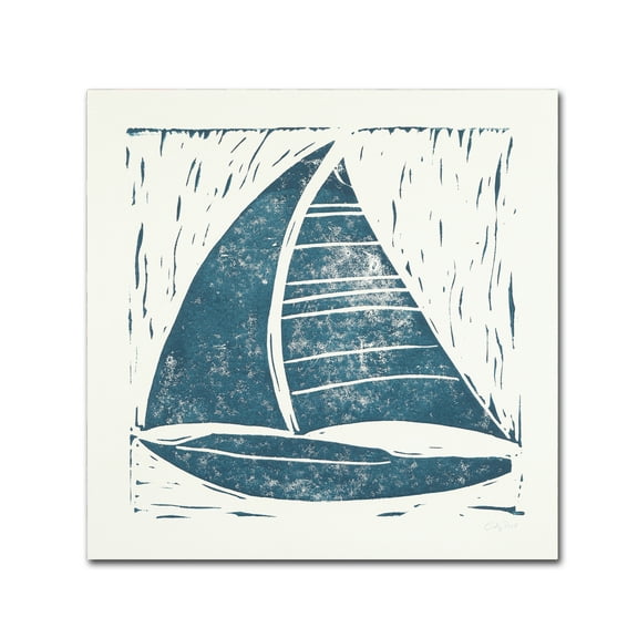 Trademark Fine Art 'Nautical Collage on White IV' Canvas Art by Courtney Prahl