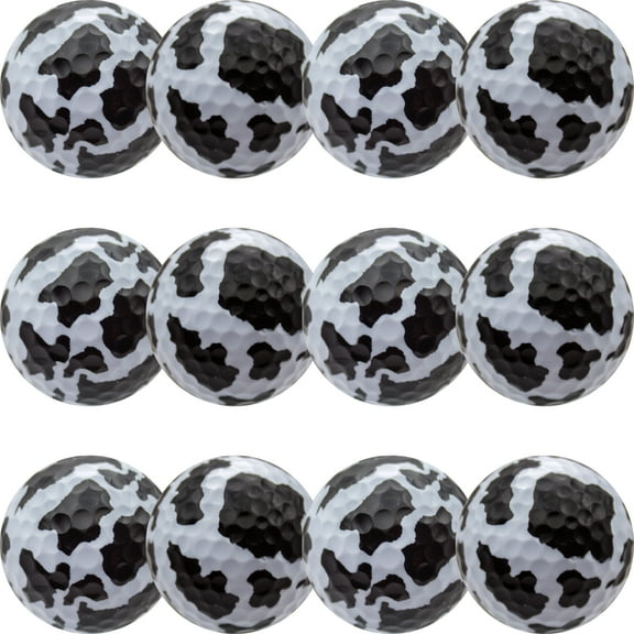 Cow Print Golf Balls, 12 Pack by GBM GOLF