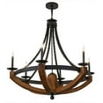 thumbnail image 2 of Meyda 164690 42 in. Rustic Doyle Chandelier, Wrought Iron, 2 of 5