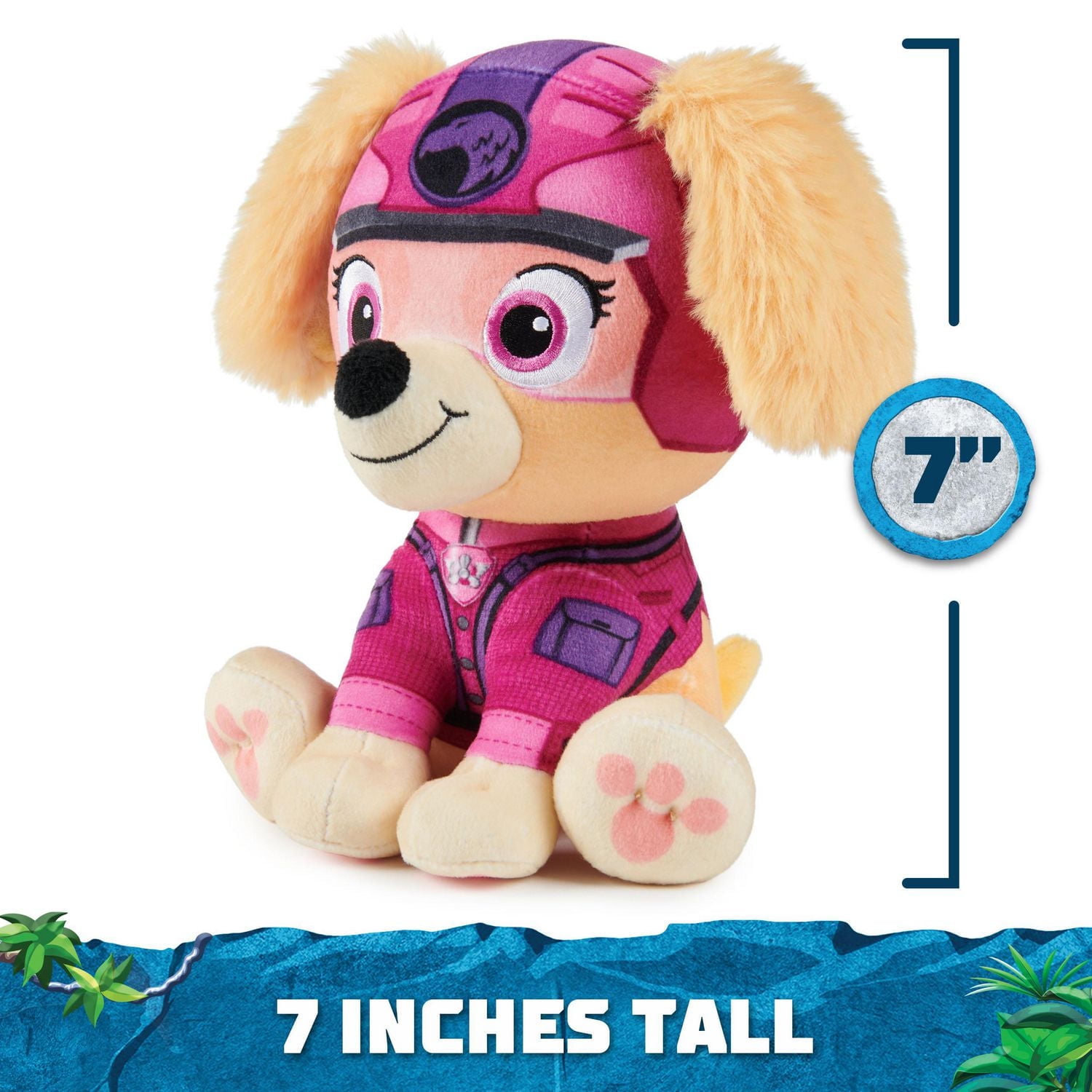 PAW Patrol Jungle Pups, Tracker 8-Inch Plush, Stuffed Animal Kids Toys for Boys & Girls Ages 3 and Up