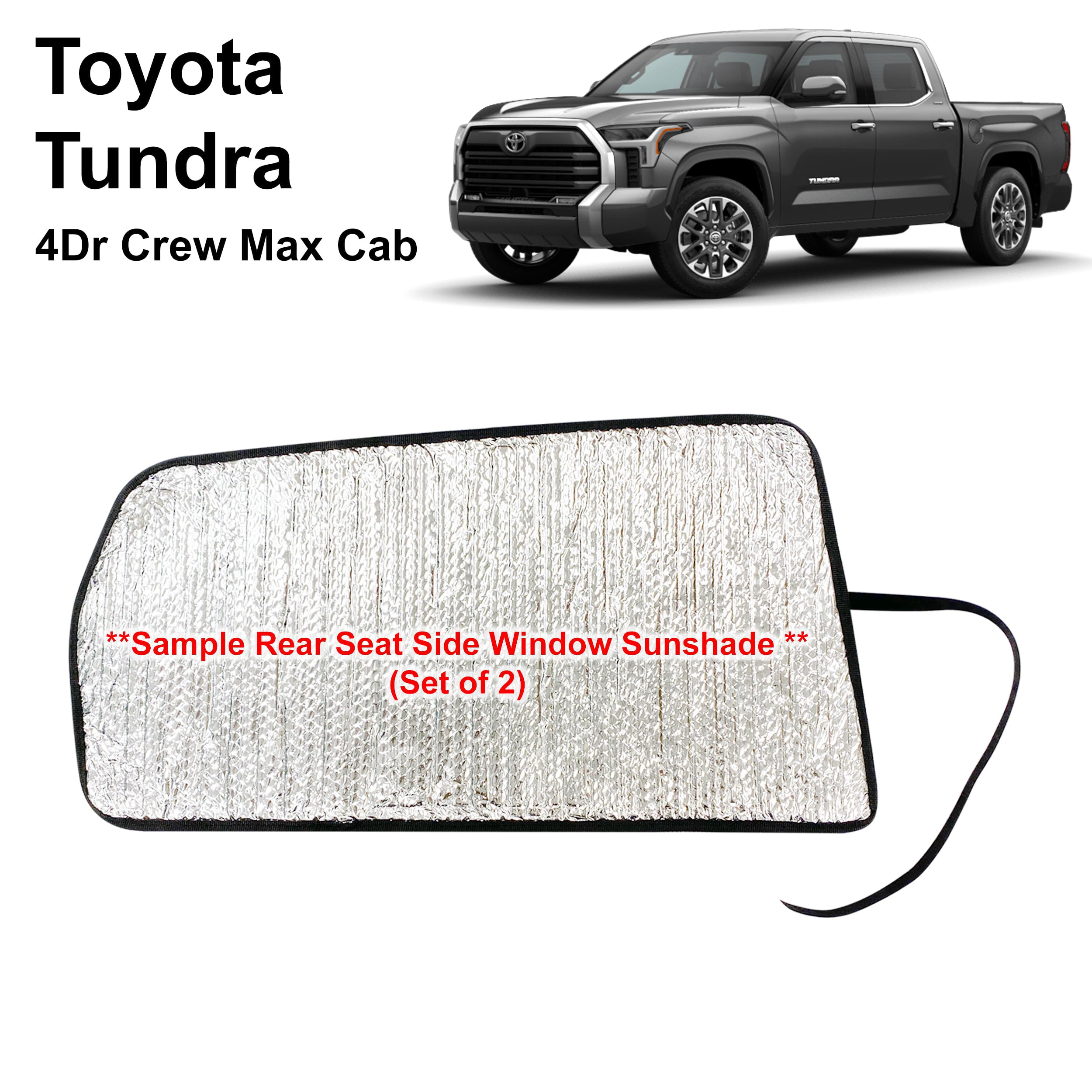 Custom Fit Windshield Sunshade for Toyota Tundra 1999 to 2006 std cab andx-cab 