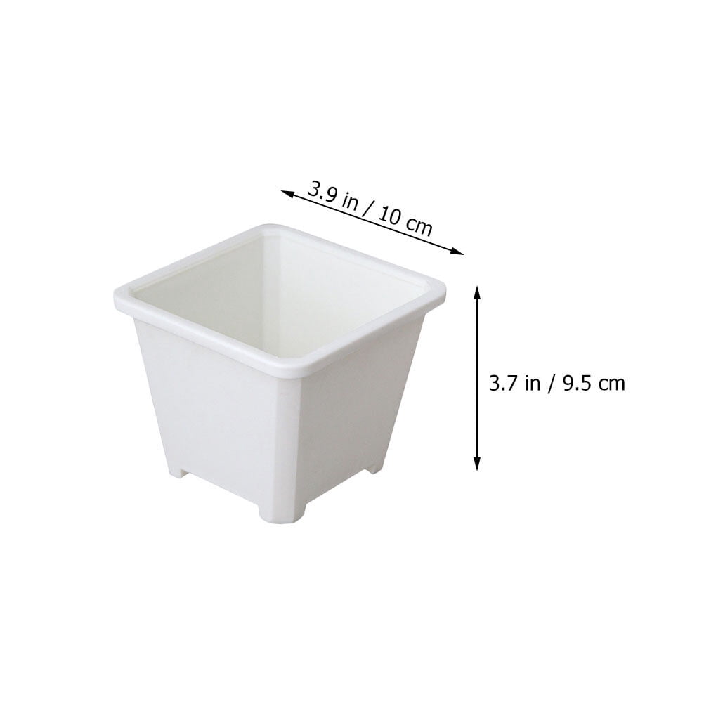 YSNOOWE Sturdy Plastic Planter - Minimalist Flower Pots for Indoor Use 18Pcs