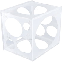 LAMIRO 11 Holes Plastic Balloon Sizer Measuring Box Cube Tool for Party Birthday Wedding Balloon Decorations Creating Balloon Arch Columns 12x12 Inches DIY