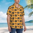 thumbnail image 3 of Pofeuu German Shepherd Woof Print Hawaiian Shirt for Men Sleeves Casual Button Down Summer Beach Dress Shirts T-Shirts,Medium, 3 of 7