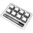 thumbnail image 2 of Stainless Steel Metallic Ice Cubes Chilling Stones Rocks Reusable for Drinks, 2 of 6
