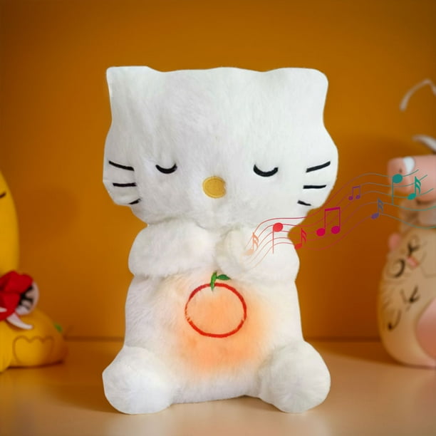 Linda muñeca animal cómoda con música y luces animal de peluche para recién nacidos