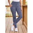 thumbnail image 2 of Woman Within Ankle-Length Pull-On Stretch Knit Cotton Spandex Leggings, 2 of 3