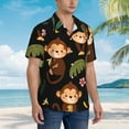 thumbnail image 5 of Disketp Hawaiian Shirts For Men,Monkeys Swinging From Palms Print Mens Casual Short Sleeve Button Down Shirts Beach Shirt, 5 of 8