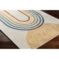 thumbnail image 4 of Mark&Day Washable Rugs, 5x7 Eliot Modern Beige Area Rug, Beige Orange Blue Carpet for Living Room, Bedroom or Kitchen (5'3" x 7', Machine Washable), 4 of 7