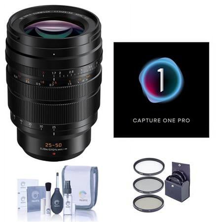 UPC: 0192223203648 | Lumix G Leica DG Vario-Summilux 25-50mm f/1.7 Aspherical Lens for Micro Four Thirds  Bundle with Capture One Pro  77mm Filter Kit  Cleaning Kit