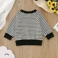 thumbnail image 4 of Girls T Shirt Long Sleeve Tees for Kids Fall Tops Crewneck Basic Tees Cotton Kids Sweatshirt Boys Stripes Clothes 3-4 Years, 4 of 4