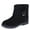 Black, variant on Women's Comfortable ankle boots with sock cuffs | Slip-On Booties in Black & Khaki
