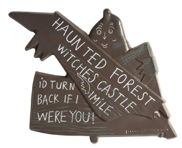 Haunted Forest Wizard of Oz Witches Castle Rustic Metal Sign
